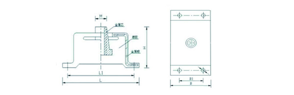 BE-15橡膠減震器 BE15空調(diào)外機(jī)橡膠隔振器